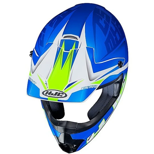 Cross Enduro Motorradhelm HJC CS-MX II MC2SF Weiß Blau Grün 4 Cross Enduro Motorradhelm HJC CS-MX II MC2SF Weiß Blau Grün – Bild 2