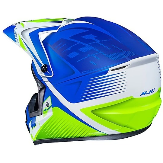 Cross Enduro Motorradhelm HJC CS-MX II MC2SF Weiß Blau Grün 5 Cross Enduro Motorradhelm HJC CS-MX II MC2SF Weiß Blau Grün – Bild 3