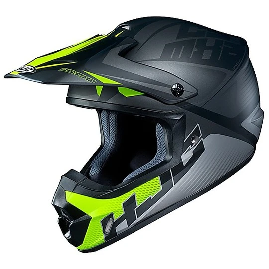 Cross Enduro Motorradhelm HJC CS-MX II MC5SF Grau Gelb Fluo 3 Cross Enduro Motorradhelm HJC CS-MX II MC5SF Grau Gelb Fluo