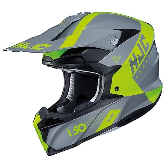 Cross Enduro Motorradhelm HJC I50 ERASED MC4HSF Matt Grau Fluo Gelb 3 Cross Enduro Motorradhelm HJC I50 ERASED MC4HSF Matt Grau Fluo Gelb
