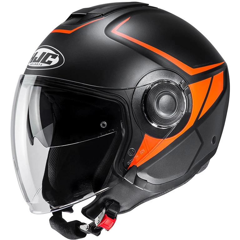 Doppelvisier Jet Helm HJC I40 CAMET MC7SF Schwarz Orange 3 Doppelvisier Jet Helm HJC I40 CAMET MC7SF Schwarz Orange