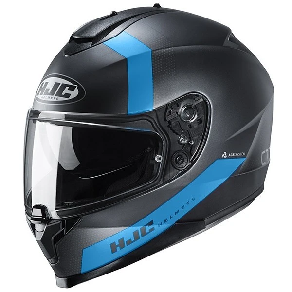 Full Face Doppelvisier Motorradhelm HJC C70 EURA MC2SF Schwarz Blau Matt 3 Full Face Doppelvisier Motorradhelm HJC C70 EURA MC2SF Schwarz Blau Matt
