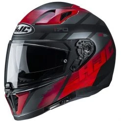 Full Face Doppelvisier Motorradhelm HJC I70 REDEN MC5 Schwarz Rot Matt