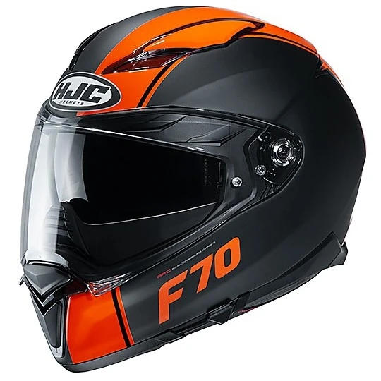 Full Face Fiberglas Helm Doppelvisier Motorrad HJC F70 MAGO MC7SF Matt Schwarz Orange Glanz 3 Full Face Fiberglas Helm Doppelvisier Motorrad HJC F70 MAGO MC7SF Matt Schwarz Orange Glanz