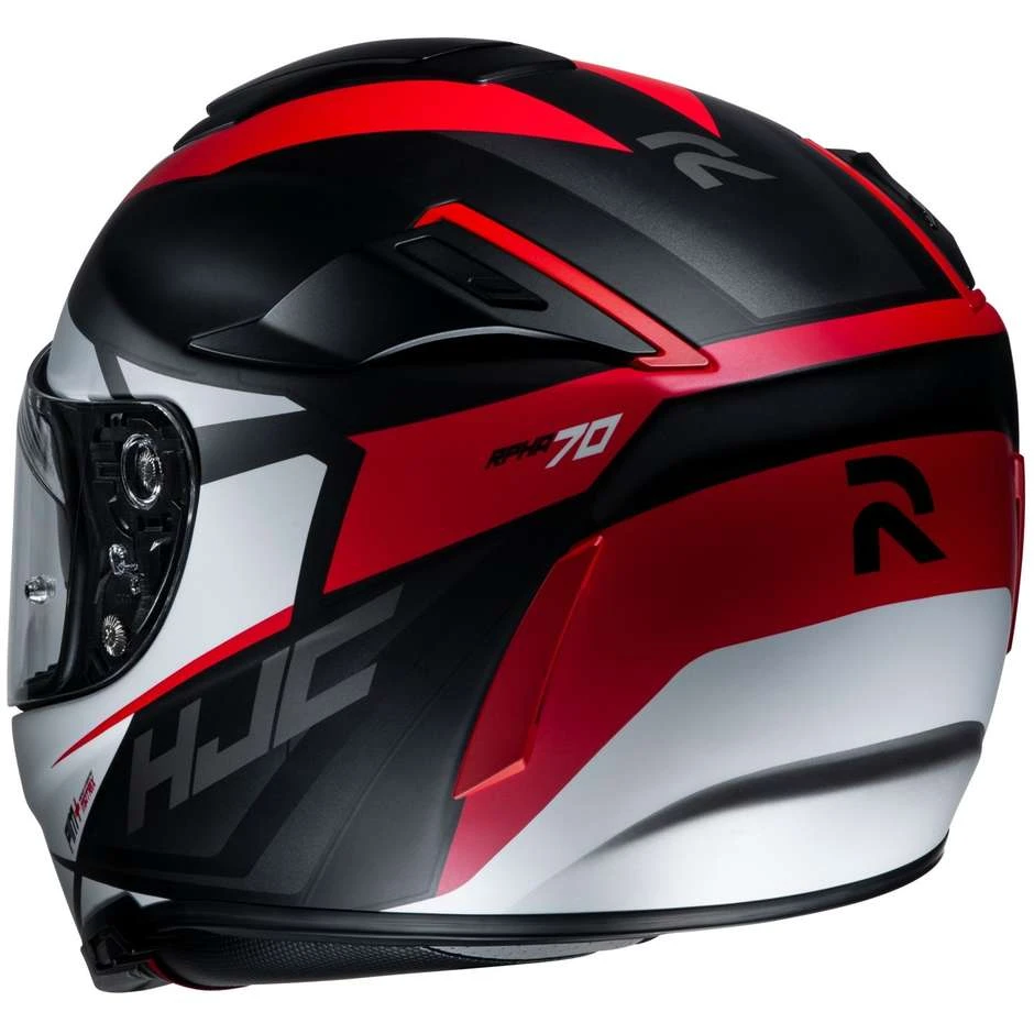 Full Face Motorradhelm In Fiber HJC RPHA 70 SAMPRA MC1SF Schwarz Weiß Rot 5 Full Face Motorradhelm In Fiber HJC RPHA 70 SAMPRA MC1SF Schwarz Weiß Rot – Bild 3