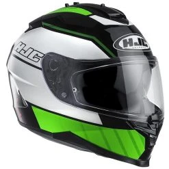 Integral Motorrad-Sturzhelm HJC IS17 Doppel Visor Tridents MC-4-Schwarz-Grün