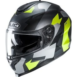 Integral Motorradhelm HJC C70 Doppel Visier Valon MC4HSF Schwarz Fluo Gelb