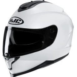 Integral Motorradhelm HJC C70 Doppel Visier White Pearl