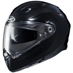 Integralhelm Fiber Double Visor Motorrad HJC F70 Metall Schwarz Glanz