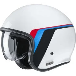 Jet Custom Helm Aus Fiber HJC V30 OSOR MC10 Weiß