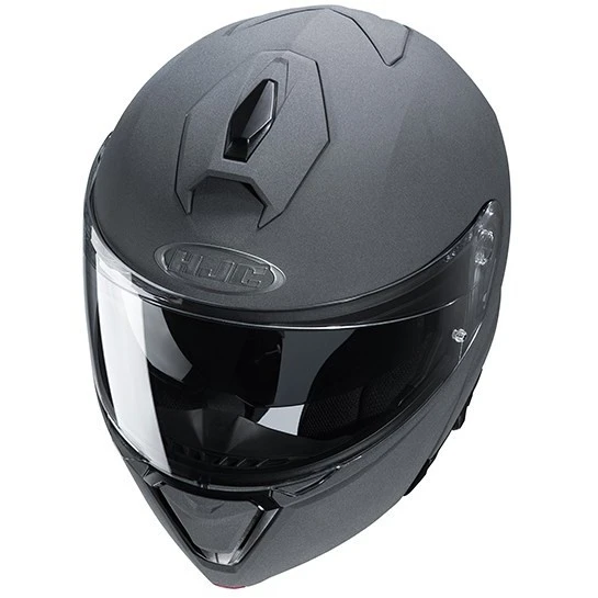 Modularer Doppelhomologationshelm P / J Moto HJC I90 UNI Mattgrau 4 Modularer Doppelhomologationshelm P / J Moto HJC I90 UNI Mattgrau – Bild 2