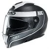 Modularer Helm Doppelte Homologation P / J Moto HJC I90 DAVAN MC10SF Schwarz Matt Weiß