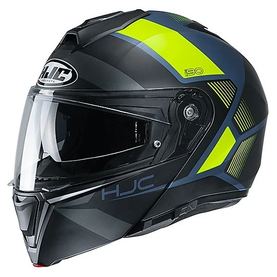 Modularer Helm Doppelte Homologation P / J Moto HJC I90 HOLLEN MC4HSF Mattschwarzgelb Fluo 3 Modularer Helm Doppelte Homologation P / J Moto HJC I90 HOLLEN MC4HSF Mattschwarzgelb Fluo