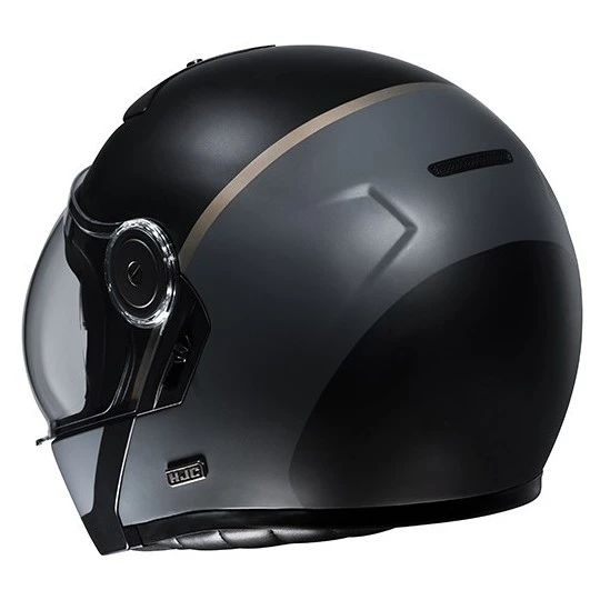 Modularer Motorradhelm Vintage Style HJC V90 MOBIX MC9Sf Schwarz Grau Matt 5 Modularer Motorradhelm Vintage Style HJC V90 MOBIX MC9Sf Schwarz Grau Matt – Bild 3