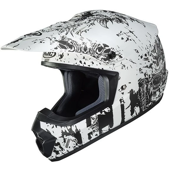 Moto Cross Enduro Helm HJC CS-MX II CREEPER MC10SF Mattweiß 3 Moto Cross Enduro Helm HJC CS-MX II CREEPER MC10SF Mattweiß