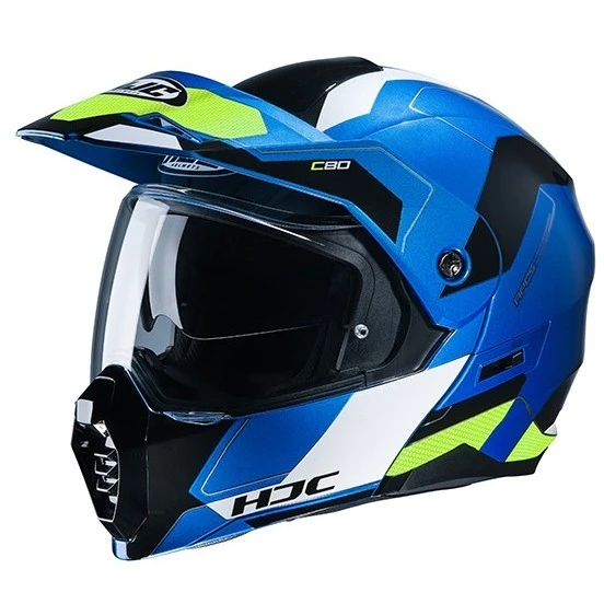 Touring Modular Motorradhelm HJC C80 ROX MC24 Blau Weiß 3 Touring Modular Motorradhelm HJC C80 ROX MC24 Blau Weiß