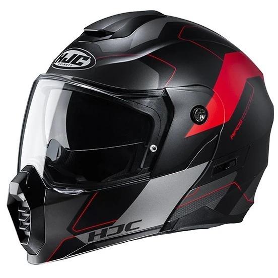Touring Modularer Motorradhelm HJC C80 ROX MC1SF Schwarz Rot 4 Touring Modularer Motorradhelm HJC C80 ROX MC1SF Schwarz Rot – Bild 2