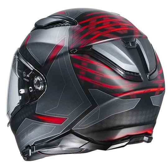 Vollgesichts-Motorradhelm Aus Faser HJC F70 DEVER MC1SF Matt Schwarz Rot 5 Vollgesichts-Motorradhelm Aus Faser HJC F70 DEVER MC1SF Matt Schwarz Rot – Bild 3