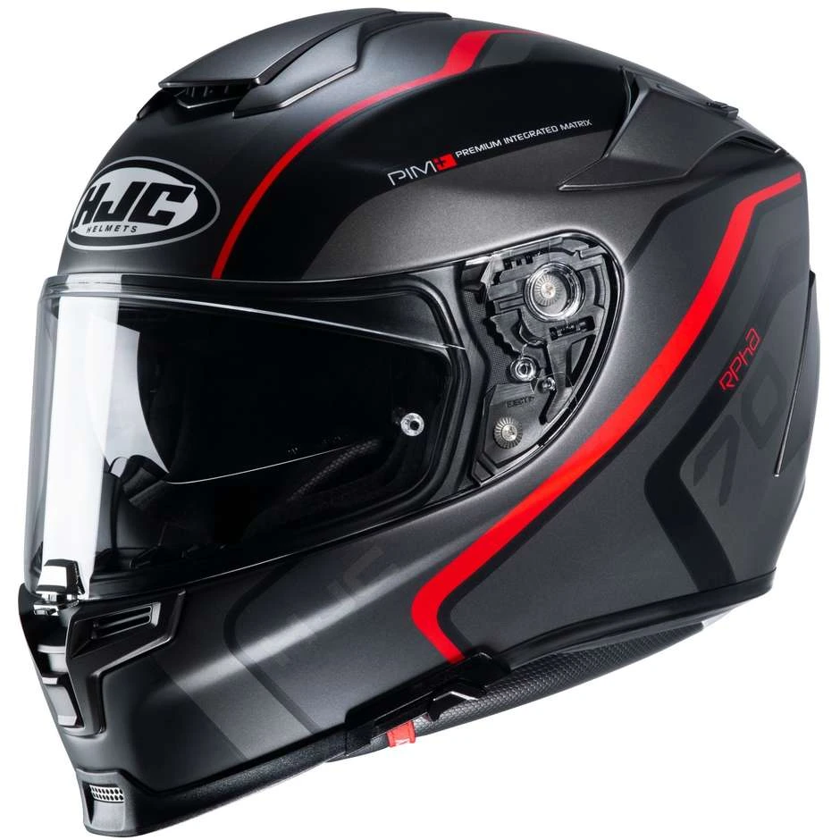 Vollgesichts-Motorradhelm Aus Faser HJC RPHA 70 KROON MC1SF Grau Rot Matt 3 Vollgesichts-Motorradhelm Aus Faser HJC RPHA 70 KROON MC1SF Grau Rot Matt