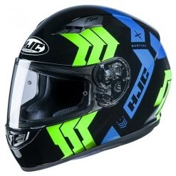 Vollgesichts-Motorradhelm HJC CS-15 MARTIAL MC24 Schwarz Blau Grün