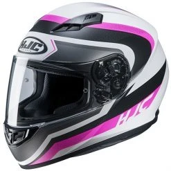 Vollgesichts-Motorradhelm HJC CS-15 RAKO MC8HSF Weiß Rosa Matt