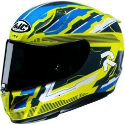 Vollgesichts-Motorradhelm HJC RPHA 11 STOBON MC4H Gelb Fluo
